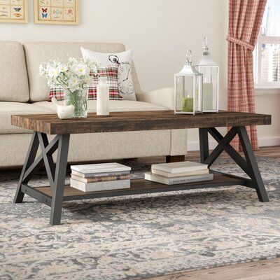 Laurel Foundry Modern Farmhouse Isakson Trestle Coffee Pertaining To Modern Farmhouse Coffee Tables (View 8 of 15)