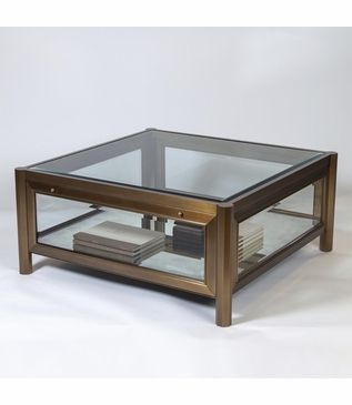 Levitt Glass Coffee Table | Plantation Design Inside Matte Black Coffee Tables (View 8 of 15)