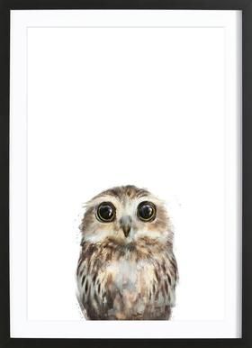 Little Owl Poster In Wooden Frame | Juniqe Within The Owl Framed Art Prints (View 12 of 15)