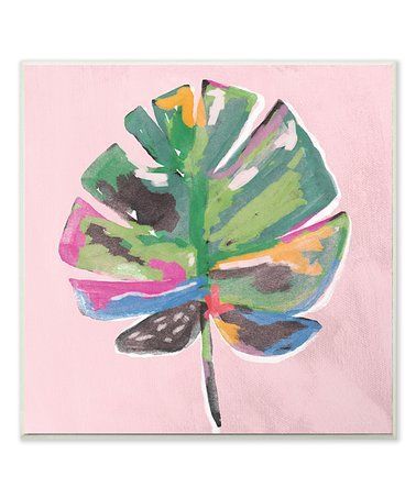 Love This Pink Painted Palm Leaf Wall Art On #Zulily! # With Palm Leaves Wall Art (View 4 of 15)
