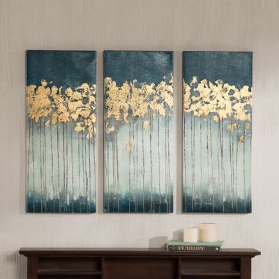 Madison Park Midnight Forest Gel Coat Canvas 3 Pc (View 10 of 15)