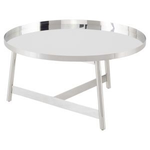 Magnussen Home Copia Antique Silver And Metal Oval For Silver And Acrylic Coffee Tables (View 5 of 15)