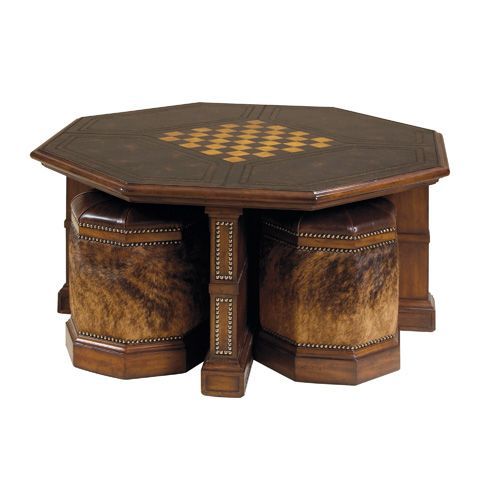 Maitland Smith – Mottled Black Leather Cocktail Table Within Dark Walnut Drink Tables (View 13 of 15)