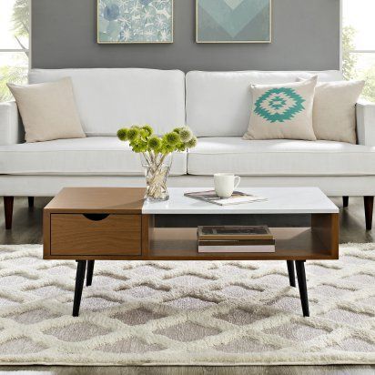Manor Park Wood And Faux Marble Coffee Table (With Images Pertaining To Faux Marble Coffee Tables (View 9 of 15)