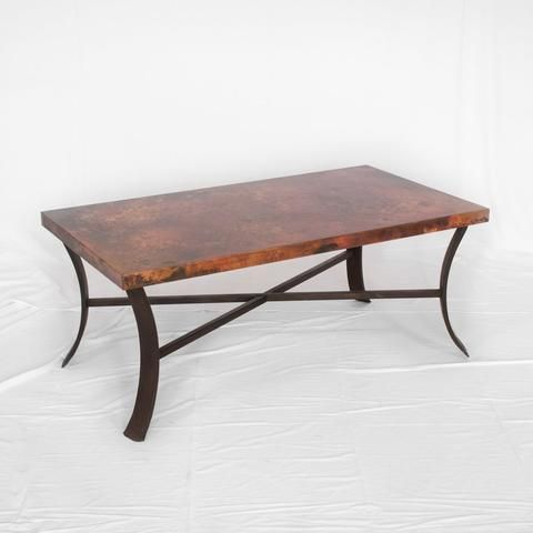 Marcelo Oval Coffee Table – Pine And Black Iron | Copper Inside Round Iron Coffee Tables (View 9 of 15)