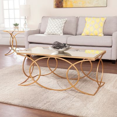 Maria Geo Coffee Table With Mirrored Top | Geometric With Geometric Coffee Tables (View 5 of 15)