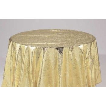 Metallic Gold Round Table Cover: Party At Lewis Elegant Within Gold And Clear Acrylic Side Tables (View 2 of 15)