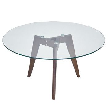 Mikasa Furniture Amelia Glass Top Coffee Table & Reviews With Espresso Wood And Glass Top Coffee Tables (View 8 of 15)