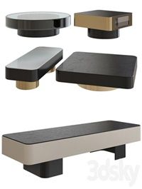 Milton Minotti Coffee Tables In Light Natural Drum Coffee Tables (View 15 of 15)