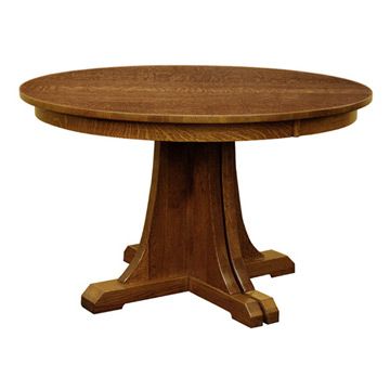 Mission 48" Round Pedestal Dining Table W/ Leaves Throughout Leaf Round Coffee Tables (View 8 of 15)