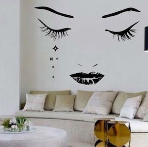 Modern Face Wall Decal | Trendy Wall Designs In Stripes Wall Art (View 3 of 15)