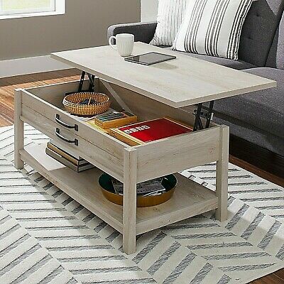 Modern Farmhouse Lift Top Coffee Table Hidden Storage With Regard To Rustic Oak And Black Coffee Tables (View 1 of 15)