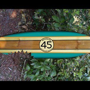 Modern Tropical Turquoise Aqua Wood Surfboard Wall Art Intended For Tropical Wood Wall Art (View 1 of 15)