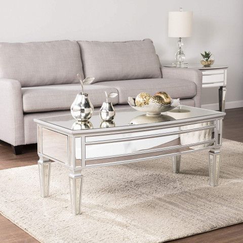 My Selection Of Nice Mirrored Coffee Tables | Mirrored Inside Walnut And Gold Rectangular Coffee Tables (View 5 of 15)