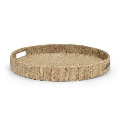Natural Seagrass Round Tray Large | Tray Decor, Tray In Natural Seagrass Coffee Tables (View 7 of 15)