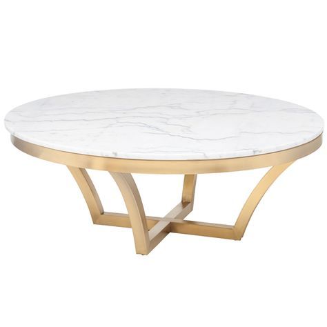Nuevo Aurora White Marble Coffee Table Nvhgsx153 | Cool Inside White Stone Coffee Tables (View 1 of 15)