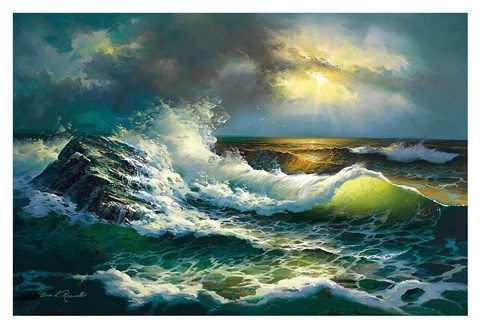 Ocean Waves Fine Art Printdiane Romanello At Within Wave Wall Art (View 7 of 15)