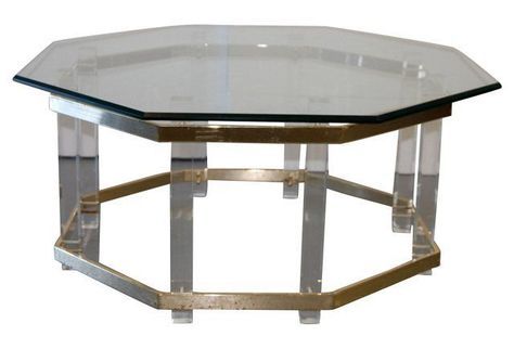 Octagonal Lucite Coffee Table | Lucite Coffee Tables, Cool Throughout Octagon Coffee Tables (View 5 of 15)