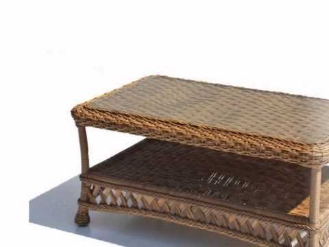 Outdoor Wicker Coffee Table – Montauk Shown In Natural Intended For Natural Woven Banana Coffee Tables (View 7 of 15)