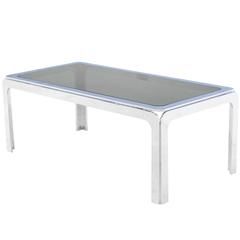 Pace Collection Round Glass And Chrome Modern Coffee Table With Regard To Chrome And Glass Rectangular Coffee Tables (View 5 of 15)