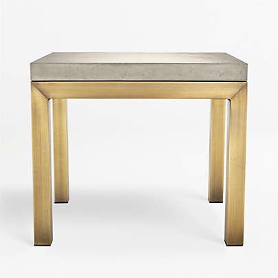 Parsons Concrete Top/ Dark Steel Base 48X28 Small For Yellow And Black Coffee Tables (View 13 of 15)