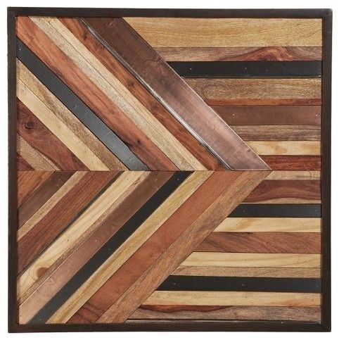 Pieced Wood Wall Art – Contemporary – Artwork  Pottery With Regard To Abstract Flow Wood Wall Art (View 11 of 15)