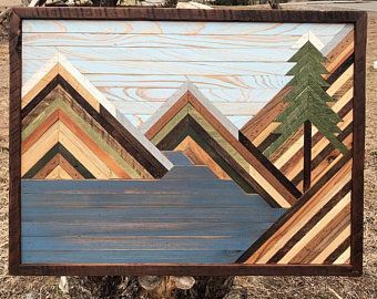 Pin On 棚受け For Mountains Wood Wall Art (View 2 of 15)