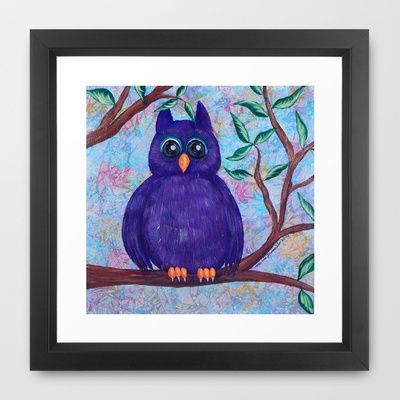 Purple Owl Framed Art Printheartsandkeys – $ (View 11 of 15)