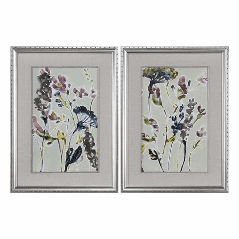 Purple Shadow Wildflowers Framed Art, Set Of 2 Throughout Flowers Wall Art (View 4 of 15)