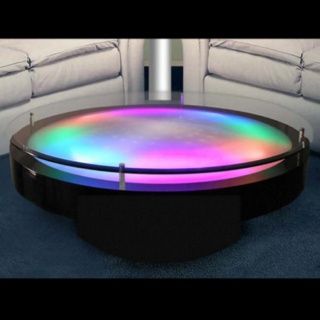 Rainbow Coffee Table?? Yes Please | Acrylic Coffee Table For Light Natural Drum Coffee Tables (View 14 of 15)