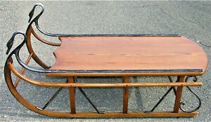 Rare Vintage Tell City Oak Sleigh Coffee Table Cast Iron Inside Swan Black Coffee Tables (View 1 of 15)