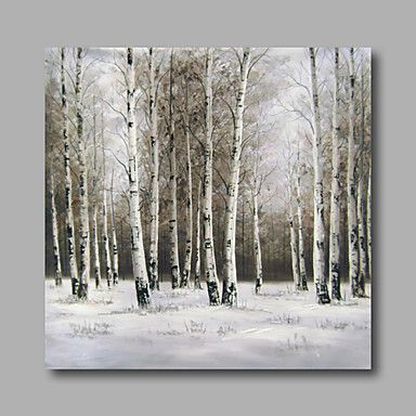 Ready To Hang Stretched Hand Painted Oil Painting Canvas Regarding Snow Wall Art (View 11 of 15)