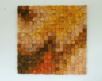 Reclaimed Wood Art Wall Sculpture Abstract Painting On Inside Abstract Wood Wall Art (View 3 of 15)