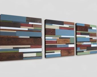 Reclaimed Wood Art Wall Sculpture Abstract Painting On Throughout Abstract Wood Wall Art (View 9 of 15)