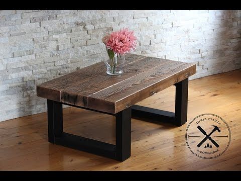Reclaimed Wood Coffee Table With Steel Legs – Youtube With Reclaimed Wood Coffee Tables (View 8 of 15)
