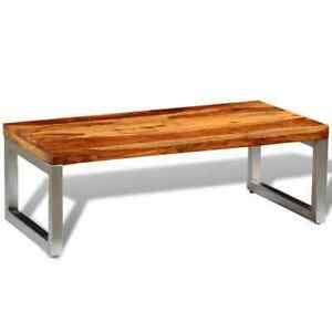 Rectangular Solid Sheesham Wood Coffee Table Tea Table Inside Wood Rectangular Coffee Tables (View 11 of 15)