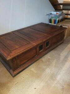 Reduced – Wood Wooden Bali Balinese Style Coffee Table Pertaining To Espresso Wood Storage Coffee Tables (View 11 of 15)