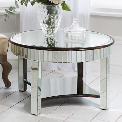 Ripley Mirror Round Coffee Table – Robson Furniture With Round Coffee Tables (View 1 of 15)