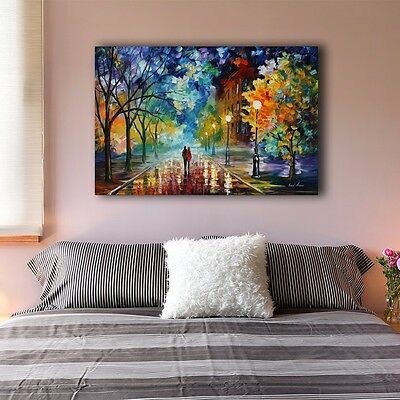 Romantic Night Stretched Canvas Prints Wall Art Home Decor Throughout Sunshine Framed Art Prints (View 13 of 15)
