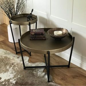 Round And Industrial Coffee Tables | Notonthehighstreet Inside Bronze Metal Rectangular Coffee Tables (View 12 of 15)