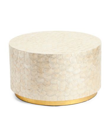 Round Capiz Coffee Table – Accent Furniture – T.j (View 13 of 15)