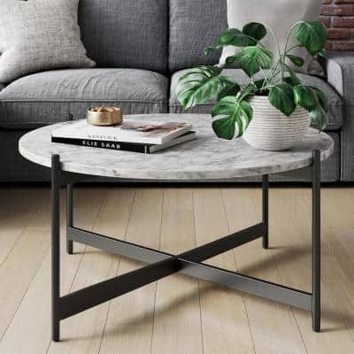 Round – Coffee Tables – Accent Tables – The Home Depot Inside Black And White Coffee Tables (View 4 of 15)