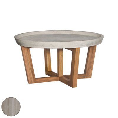 Round Concrete Cocktail Table | Teak Patio Table, Cocktail Within Round Cocktail Tables (View 9 of 15)