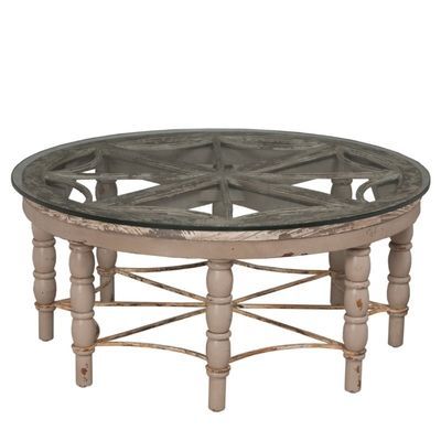 Round Glass Cocktail Table – Cottage Chic #Cottagechic, # Pertaining To Geometric Glass Modern Coffee Tables (View 1 of 15)