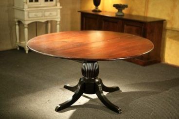 Round Kitchen Tables With Black Fluted Pedestal Inside Leaf Round Coffee Tables (View 3 of 15)