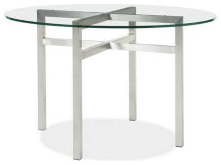 Round Stainless Steel Dining Table, For Hotel,Restaurant Regarding Glass And Stainless Steel Cocktail Tables (View 3 of 15)
