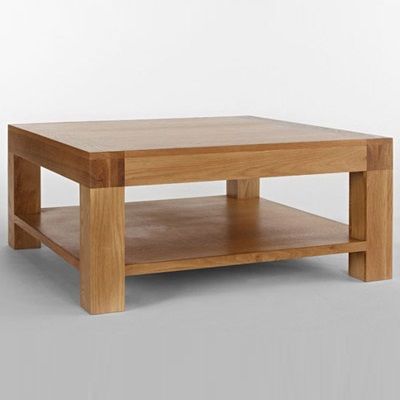 Santos Blonde Oak Square Coffee Table – Robson Furniture Regarding Rustic Oak And Black Coffee Tables (View 6 of 15)