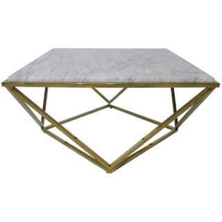 Sculptural Brass And Glass Cocktail Table In Style Of Milo With Regard To Polished Chrome Round Cocktail Tables (View 8 of 15)