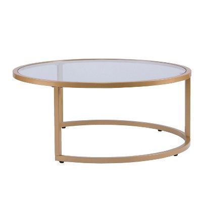 Set Of 2 Emma Glam Nesting Cocktail Table Gold – Aiden Pertaining To Gold Cocktail Tables (View 3 of 15)