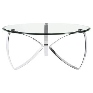 Shop Alta Round Cocktail Table W/Slate Grey Topmichael Pertaining To Mirrored And Chrome Modern Cocktail Tables (View 8 of 15)